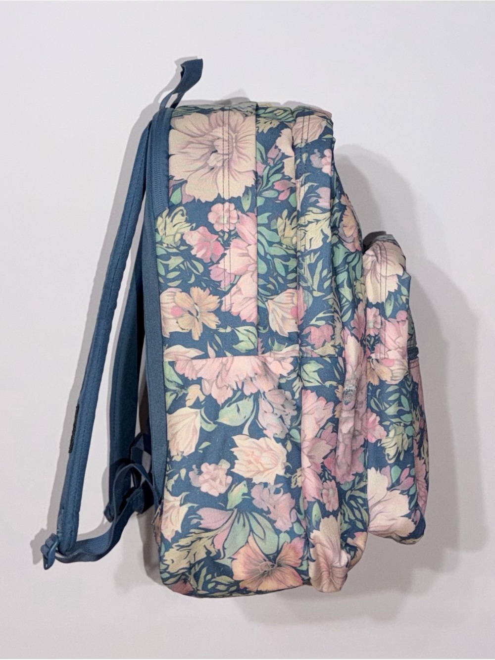 JanSport Big Student Faded Tapestry Elemental Blue Floral Laptop Backpack-New - Picture 2 of 15